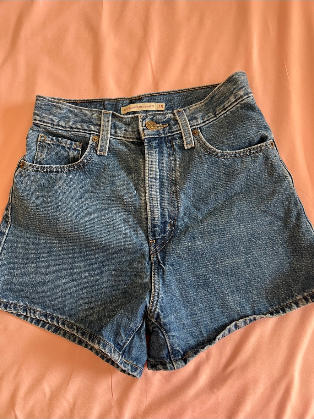 Levi's Blue High-Rise Denim Shorts
